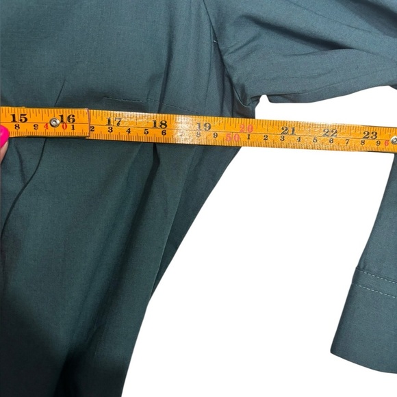 NWT Rosso35 Luxury Shirt Dress Midi in Teal Size 50 (US L) - Picture 11 of 16